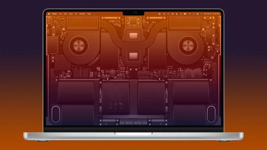 Mời bạn tải xuống hình nền lộ nội thất MacBook Pro M2 tuyệt đẹp
