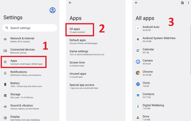 Xem lại Cài đặt thông báo của ứng dụng