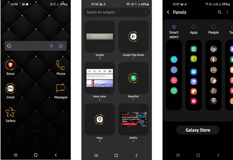 Sử dụng phím tắt và widget để truy cập ứng dụng