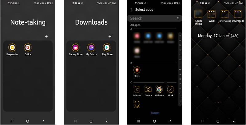 Sắp xếp ứng dụng theo chức năng hoặc mục đích sử dụng