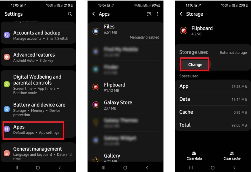 Di chuyển ứng dụng sang thẻ nhớ điện thoại