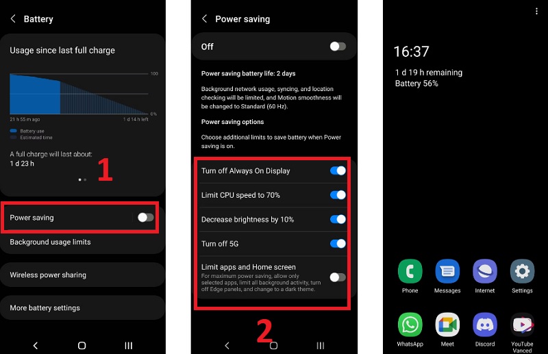 Kích hoạt chế độ Tiết kiệm pin