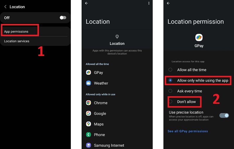 Tắt tính năng Định vị trên điện thoại