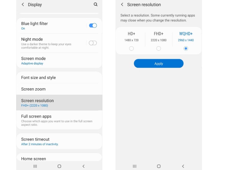 Tăng độ phân giải màn hình điện thoại