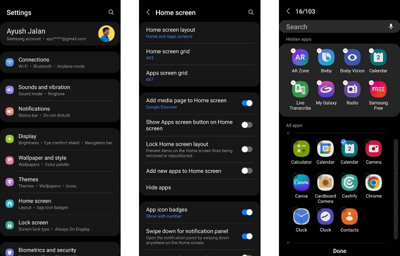 Ẩn ứng dụng không sử dụng ra khỏi màn hình ứng dụng
