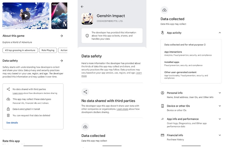 Kiểm tra bằng ứng dụng Play Store Description