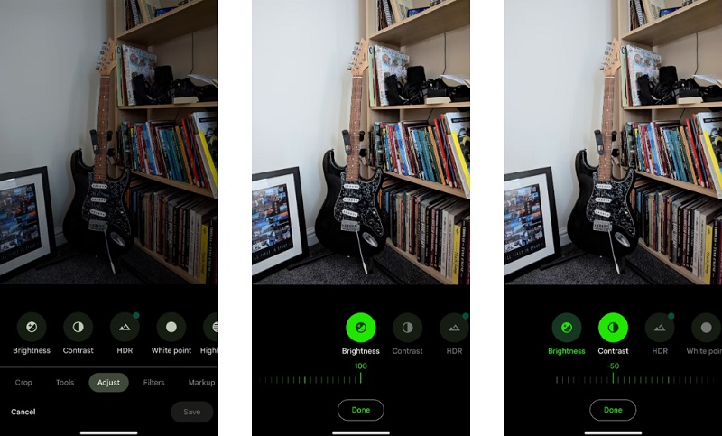 Thay đổi độ sáng và độ tương phản