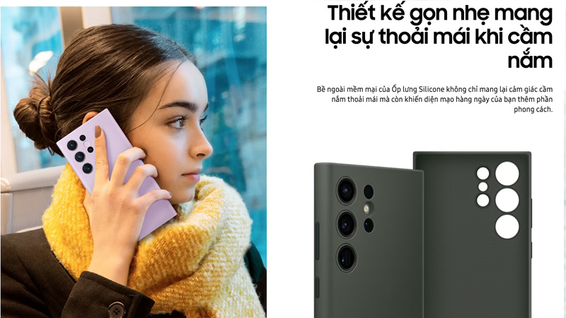 Ốp lưng Silicone Galaxy S23 Ultra 5G