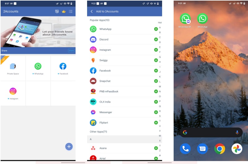 Sử dụng nhiều bản sao của một ứng dụng