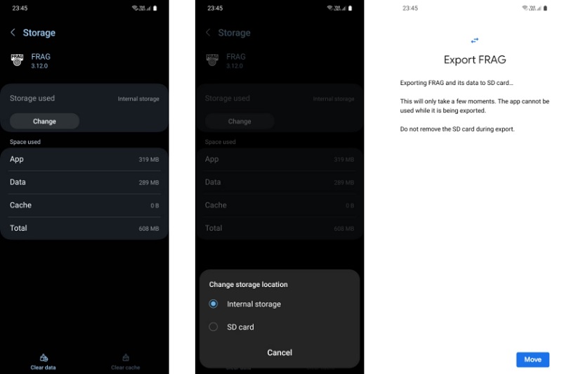 Di chuyển tệp tin sang bộ nhớ ngoài