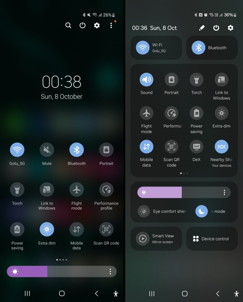 Bảng điều khiển nhanh trên One UI 6 đã được thiết kế lại, nhưng đó không phải là sự cải tiến