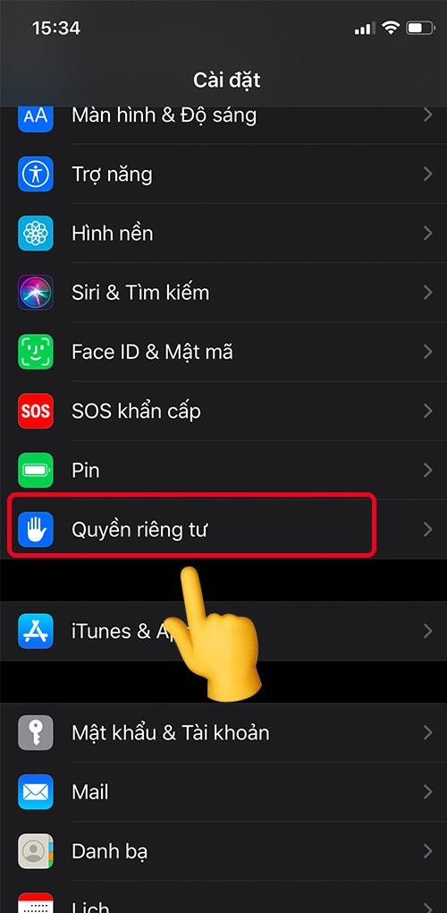 bật định vị iPhone
