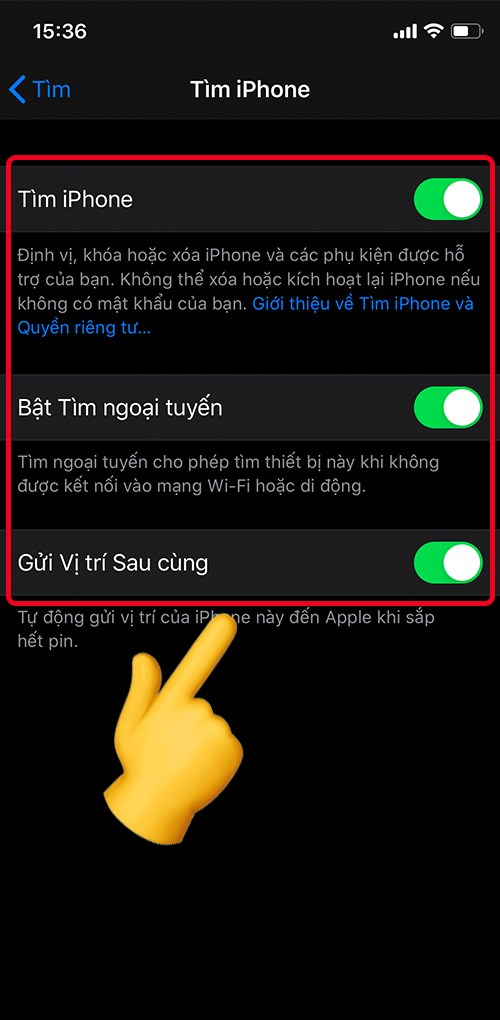 bật định vị iPhone