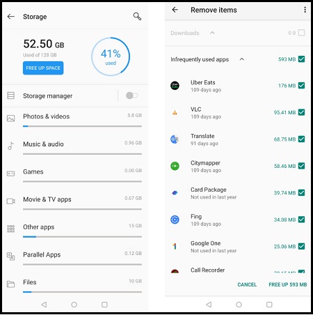 Xóa rác điện thoại 