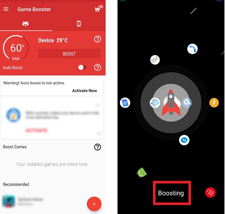 Dùng ứng dụng Game Booster