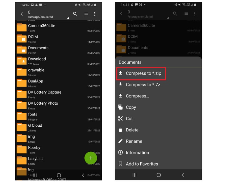 Cách nén tệp ZIP bằng ứng dụng ZArchiver 