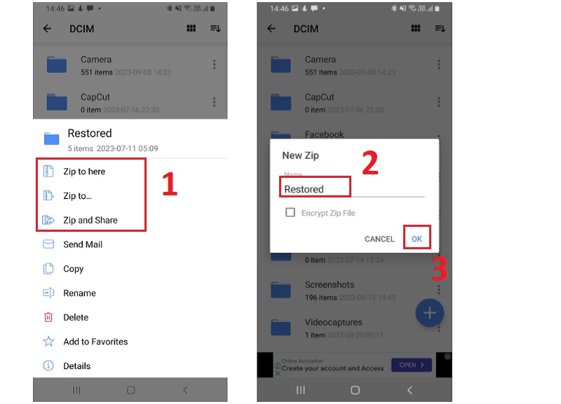 Cách nén tệp ZIP trên ứng dụng WinZip