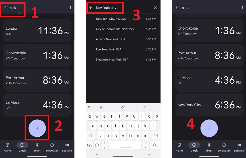 Theo dõi Giờ địa phương của quốc gia khác từ màn hình