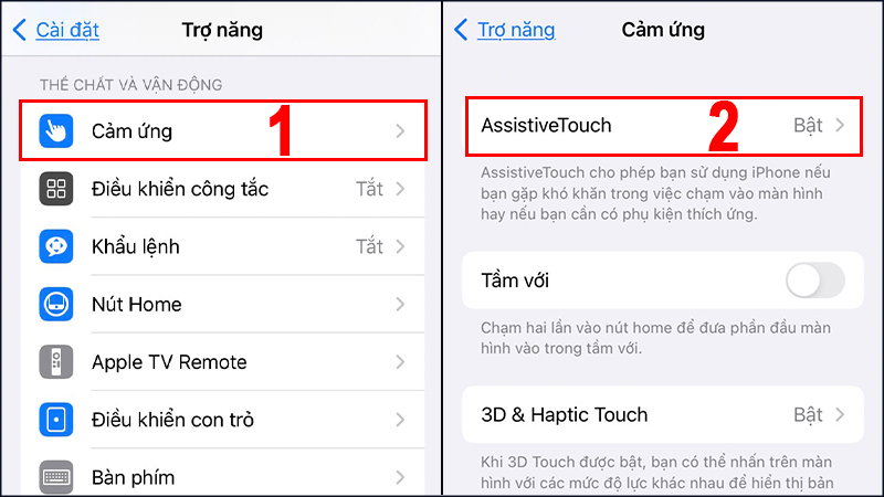 Bật tắt nút Home ảo trên iPhone