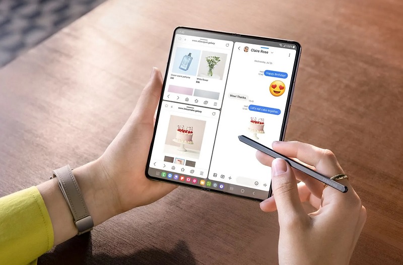 Samsung Galaxy Z Fold5 12GB 512GB mở 3 cửa sổ cùng một lúc