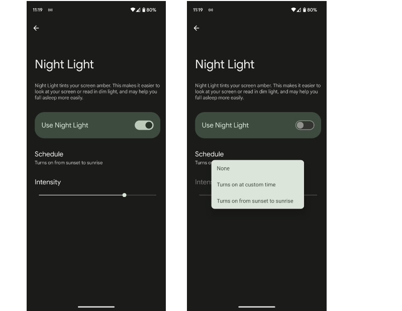 Ứng dụng Night Light