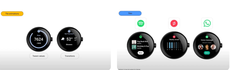 Wear OS 4 mang animated Tiles và tính năng theo dõi chơi gôn gốc lên Galaxy Watch