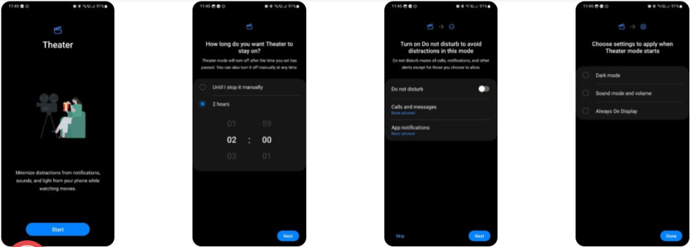 Cách thiết lập Chế độ rạp hát mới trên One UI Watch 5 cực hữu ích