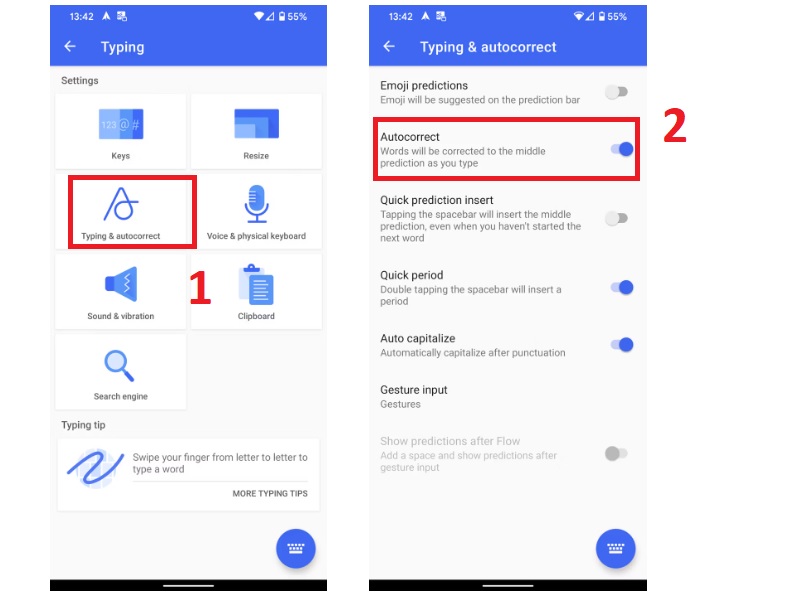 Cách bật tính năng Tự động sửa lỗi trên điện thoại Android