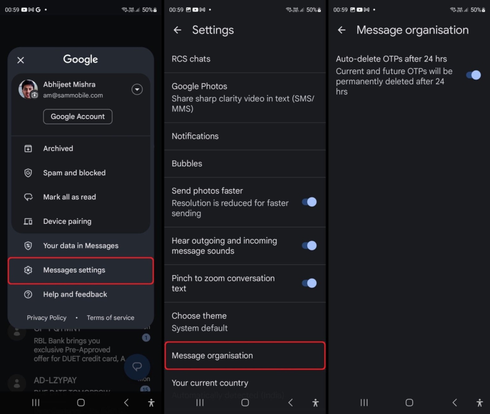 Cách ngăn tin nhắn OTP làm lộn xộn hộp thư đến điện thoại Samsung cực hữu ích