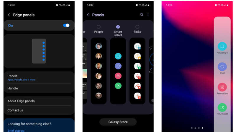 Sử dụng Smart Select Edge Panel