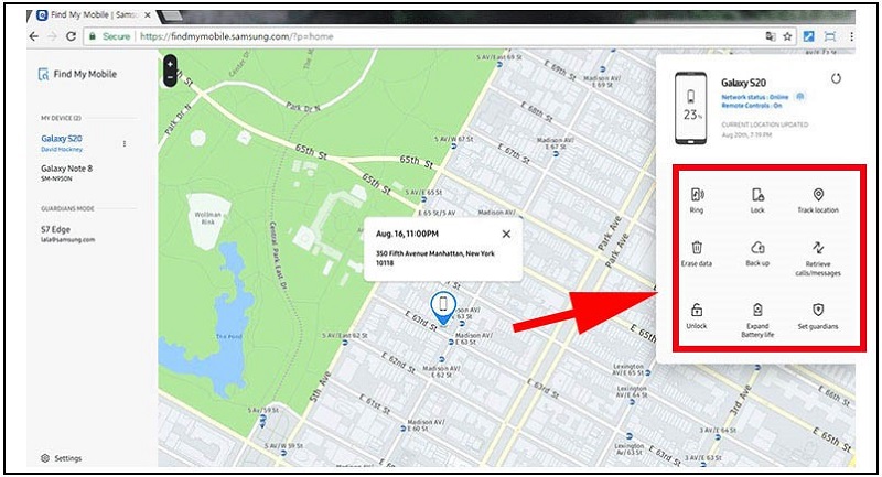 Cách định vị điện thoại  Samsung cực hữu ích dành cho bạn