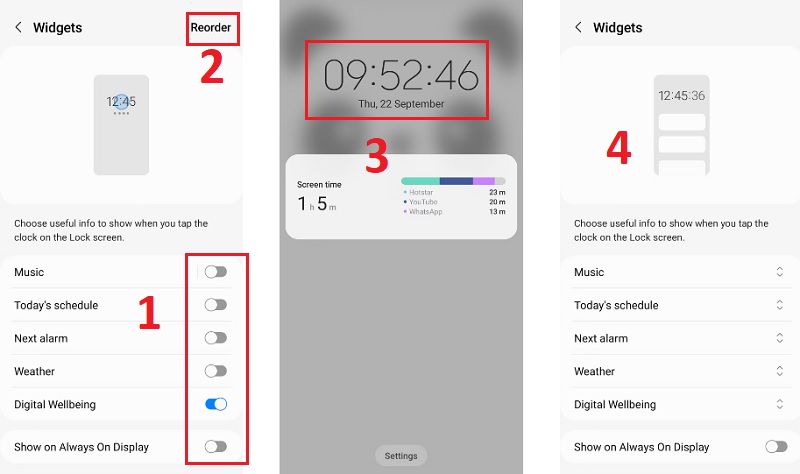 Cách bật tiện ích màn hình khóa trên điện thoại Samsung