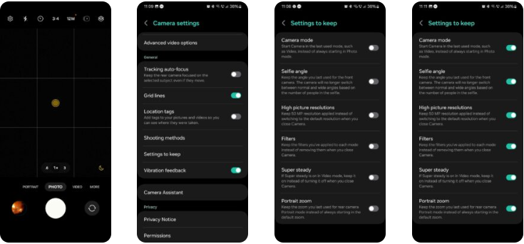 Cách giữ lại các cài đặt máy ảnh trên điện thoại Samsung cực tiện lợi