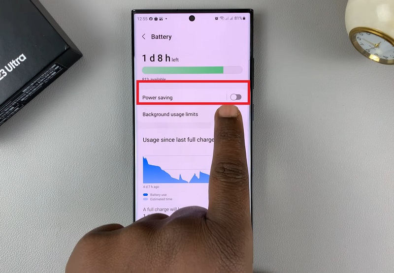 Tắt chế độ Tiết kiệm pin