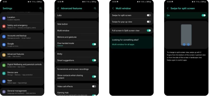 Dễ dàng sử dụng tính năng chia đôi màn hình trên điện thoại Samsung chỉ với một cử chỉ vuốt