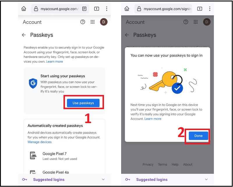 Thiết lập và sử dụng mã mật khẩu Google
