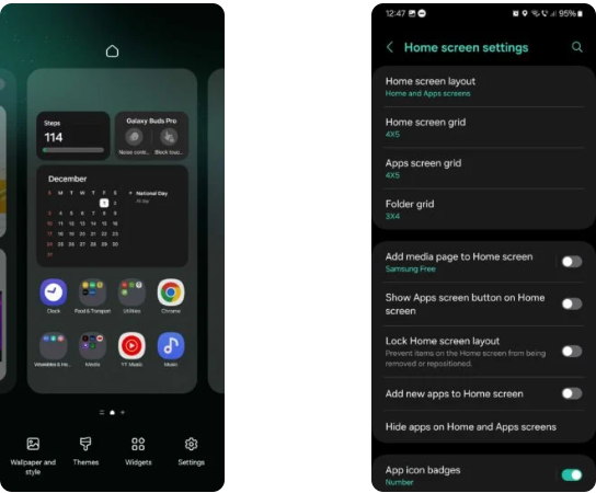 Cách thay đổi kích thước lưới sau khi cập nhật One UI 6.0 cực tiện lợi
