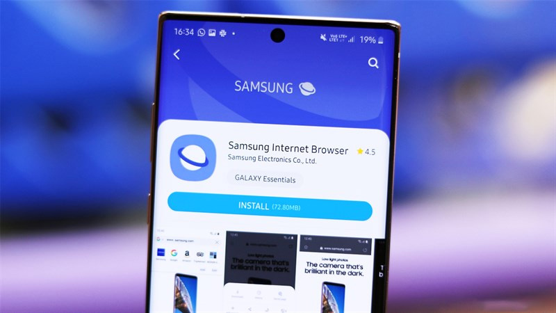 Cài đặt Internet Samsung