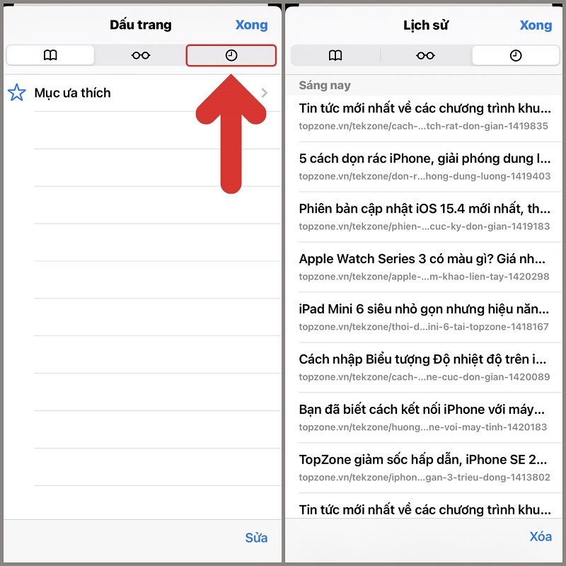 Cách xóa lịch sử trên iPhone đơn giản nhất