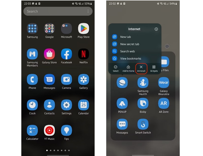 Chọn Uninstall (Gỡ cài đặt)