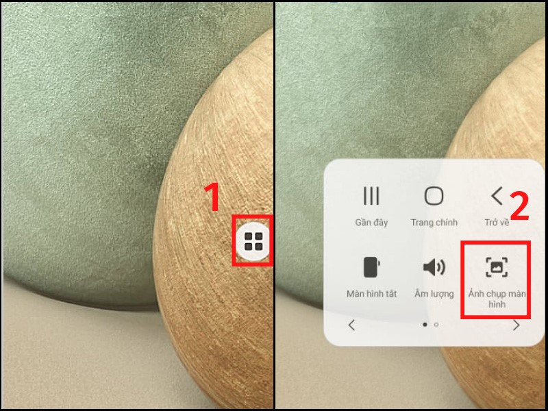 Sử dụng phím Home để chụp màn hình