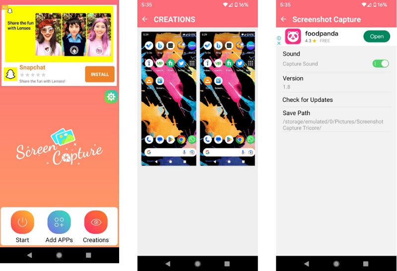Ứng dụng Screenshot Capture
