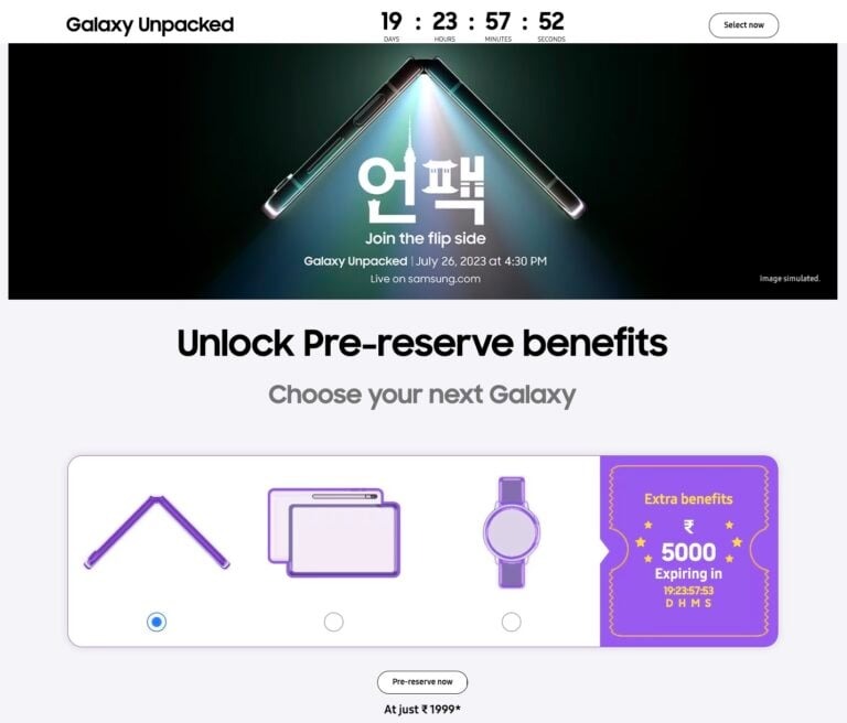 Đã có thể đặt trước Galaxy Z Flip5, Fold5, Tab S9 và Watch 6 tại Ấn Độ