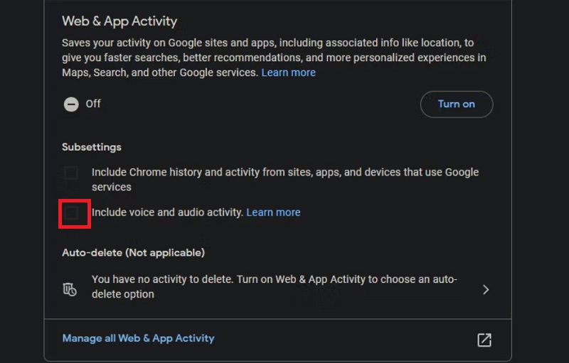 Cách tắt Lịch sử Google Voice trên điện thoại