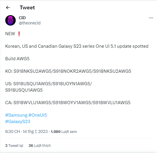 Galaxy S23 sẽ nhận được ít nhất một bản cập nhật nữa trước One UI 6