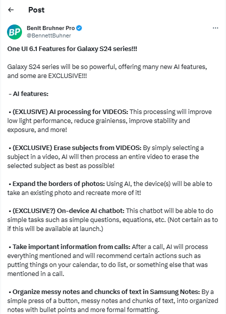 Dòng Galaxy S24 có thể tùy chỉnh xóa mọi thứ khỏi video bằng AI