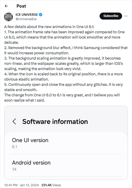 Galaxy S24 có thể là chiếc điện thoại mượt mà nhất từ trước đến nay của Samsung nhờ One UI 6.1
