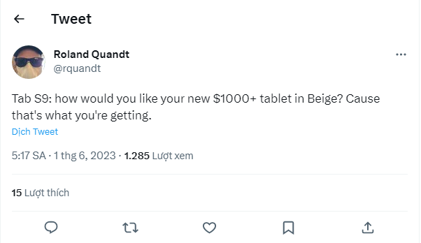 Galaxy Tab S9 sẽ có phiên bản màu sắc mới sang trọng