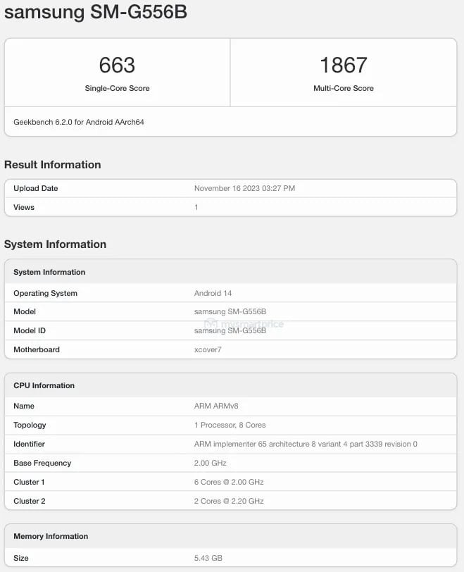 Galaxy XCover 7 được phát hiện sử dụng chipset MediaTek tầm trung mới