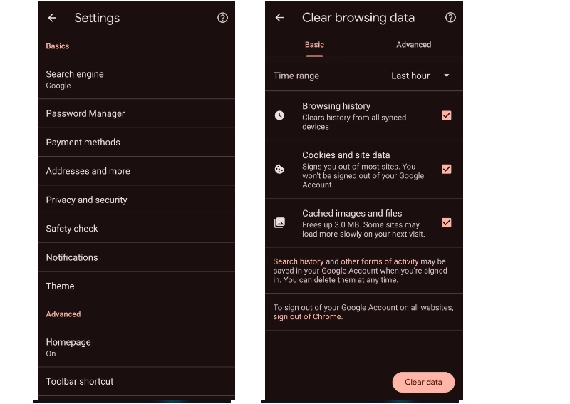 Xóa bộ nhớ đệm điện thoại